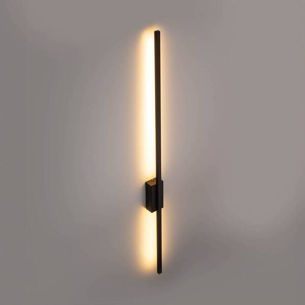  Tk Lighting Kinkiet Led Flash, Czarny, Wysokość 108 Cm, Metalowy, 1-punktowy 