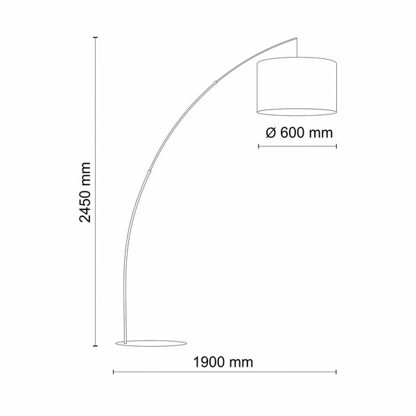  Tk Lighting Lampa Stojąca Moby Nature Z Abażurem Tekstylnym 