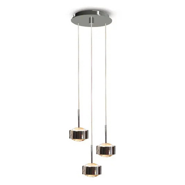  Top Light Lampa Wisząca Puk Maxx Drop Trio, Matowy Nikiel, 3-punktowa G9 