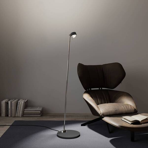  Top Light Puk! 80 Floor Led Przezroczysta, Antracyt/chrom 