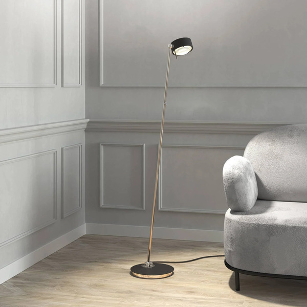  Top Light Puk! 120 Floor Led Przezroczysta, Czarna/chrom 