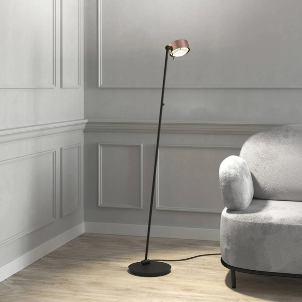  Top Light Puk! 120 Floor Led Przezroczysta Miedź/czarna 