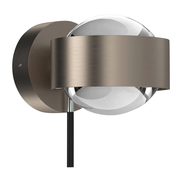  Top Light Puk Mini Wall+ Led, Przezroczyste Soczewki, Matowy Nikiel 