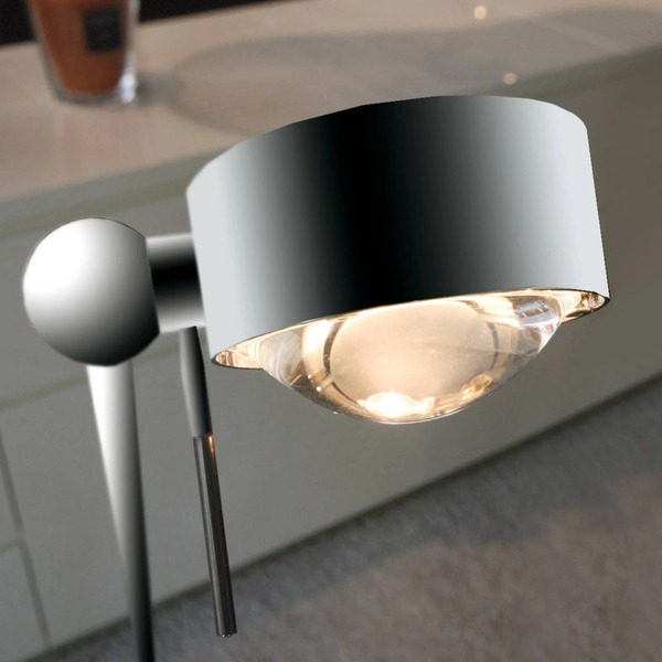  Top Light Ruchoma Lampa Stojąca Puk Floor, Matowy Chrom 