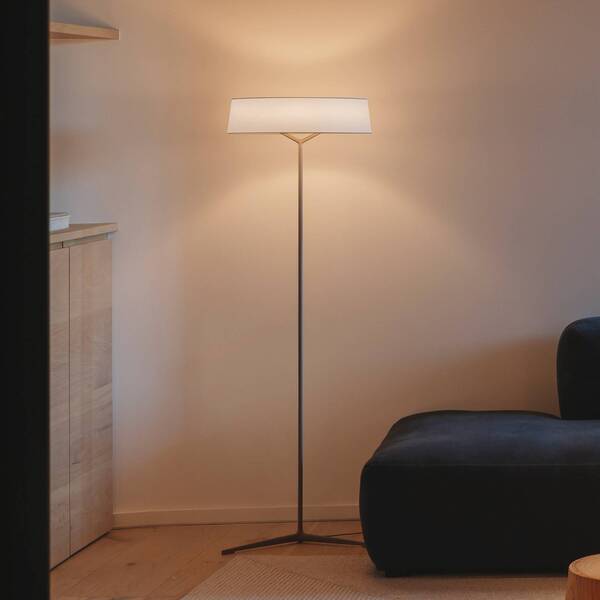  Vibia Lampa Stojąca Led Vibia Dama, Beżowa, Wysokość 140 Cm Papier/metal 