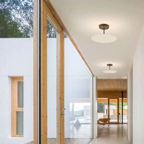  Vibia Lampa Sufitowa Led Vibia Flat, Biała, ø 40 Cm, ściemniana Dali 