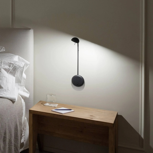  Vibia Vibia Pin 1680 Kinkiet Led, 39 Cm, Czarny 
