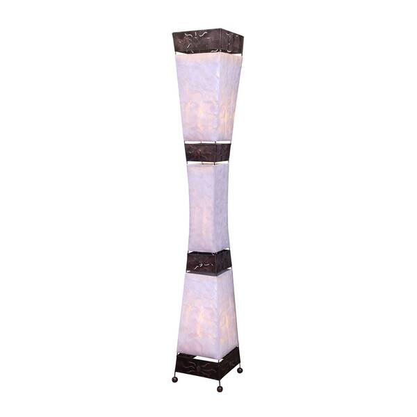  Woru Lampa Stojąca Adrian, Muszle Capiz, Wysokość 150 Cm 