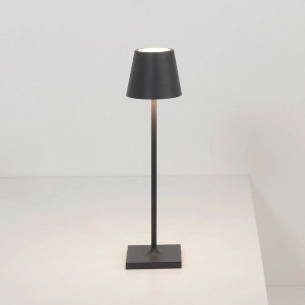  Zafferano Lampa Akumulatorowa Zafferano Poldina Micro, Ip65 Czarna 