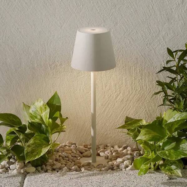  Zafferano Lampa Z Grotem Ziemnym Led Zafferano Poldina, ładowalna, Szara 