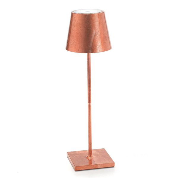  Zafferano Zafferano Poldina Lampa Stołowa Led Battery Decor Miedź 