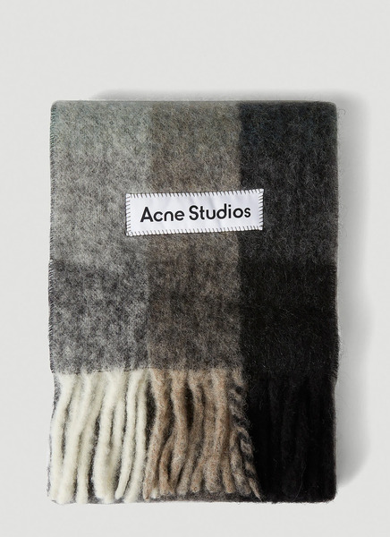  Acne Studios Acne Studios Check Scarf - Mann Schals Green One Size 