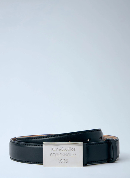  Acne Studios Acne Studios Engraved Logo Leather Belt - Mann Gürtel Black M 