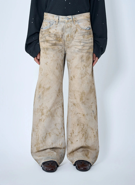  Acne Studios Acne Studios 2021f Faded Five-pocket Jeans - Frau Jeans Beige 28 