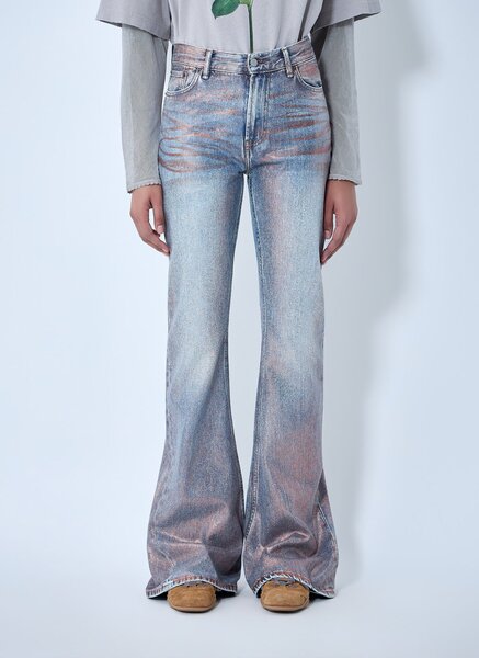  Acne Studios Acne Studios Fitted Glitter Jeans - Frau Jeans Blue S 