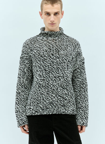  Acne Studios Acne Studios High-neck Wool-blend Sweater - Mann Strick Black Xl 