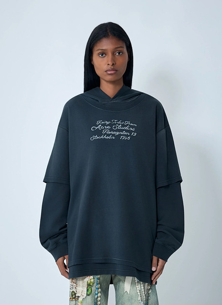  Acne Studios Acne Studios Hooded Logo Motif Sweatshirt - Frau Sweatshirts Black S 