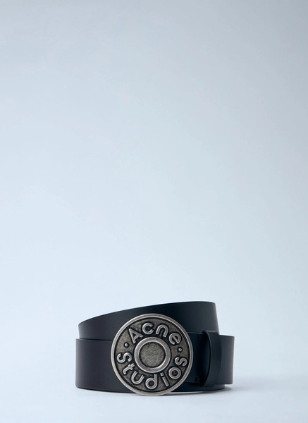  Acne Studios Acne Studios Logo Buckle Leather Belt - Mann Gürtel Black S 