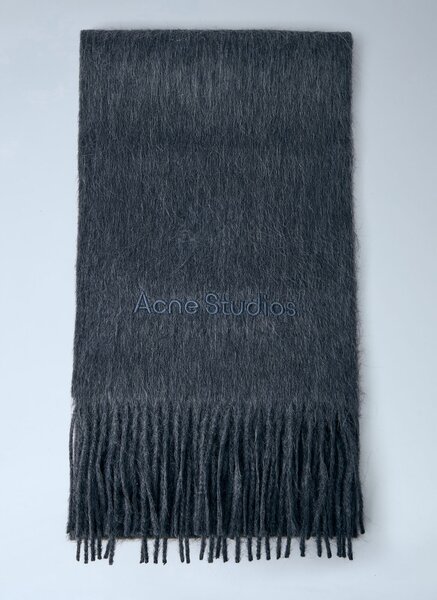  Acne Studios Acne Studios Logo Wool Scarf - Mann Schals Grey One Size 