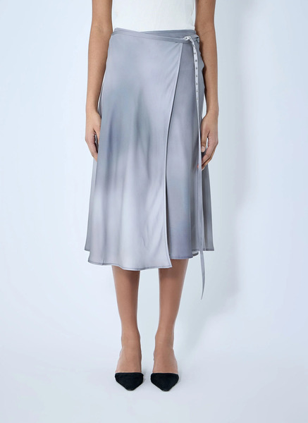  Acne Studios Acne Studios Satin Wrap Skirt - Frau Röcke Grey Fr - 40 