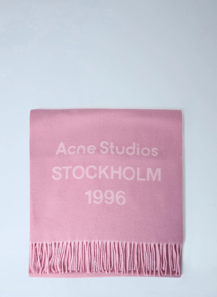  Acne Studios Acne Studios Wool Fringe Scarf - Mann Schals Pink One Size 