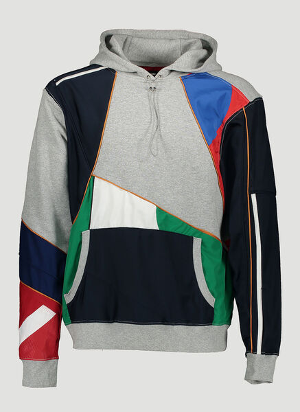  Ahluwalia Studio Ahluwalia Studio Patchwork Hooded Sweater - Mann Sweatshirts Grey M 