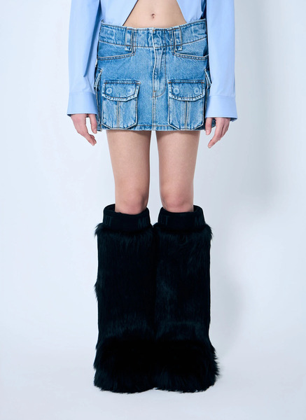  Alexander Wang Alexander Wang Cargo Denim Mini Skirt - Frau Röcke Blue 27 