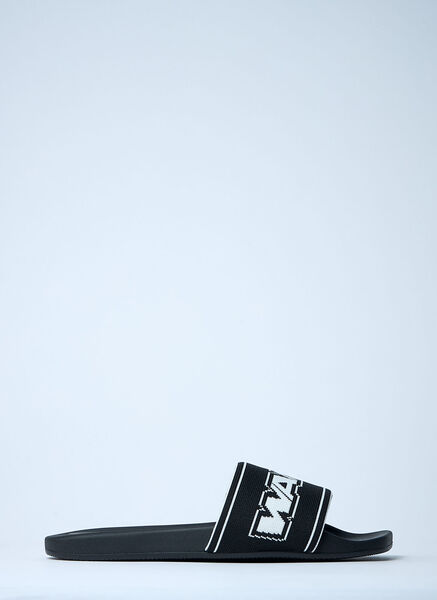  Alexander Wang Alexander Wang Logo Motif Slides - Frau Slides Black Eu - 37 