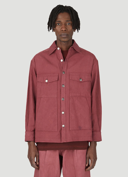  Alive & More Alive & More Buttoned Overshirt Jacket - Mann Jacken Red S 