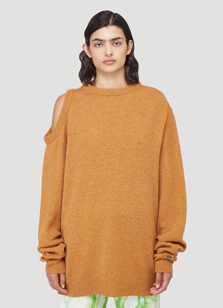  Aries Aries Cut-out Sweater - Frau Sweatshirts Orange L 