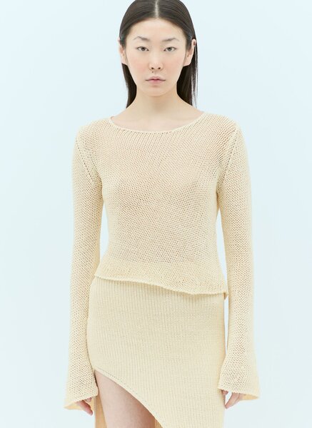  Aya Muse Aya Muse Dai Knit Sweater - Frau Strick Beige Xs 