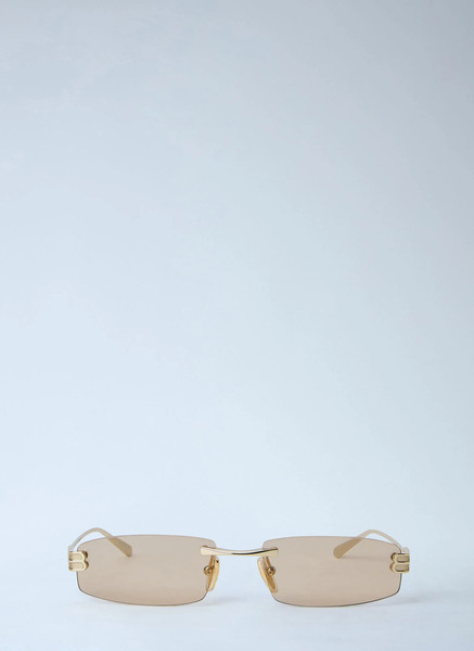  Balenciaga Balenciaga Gossip Rectangular Sunglasses - Frau Sonnenbrillen Brown One Size 