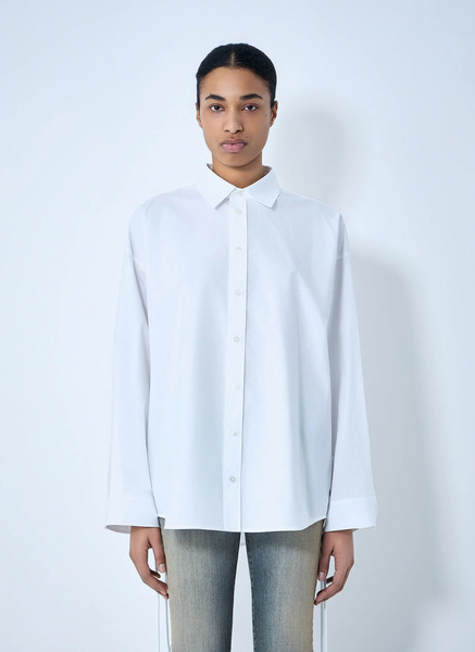  Balenciaga Balenciaga Lace-up Shirt - Frau Hemden White Fr - 38 