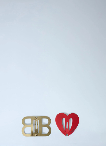  Balenciaga Balenciaga Set Of Two Bazr Lov Bb Hair Clips - Frau Schmuck Red One Size 