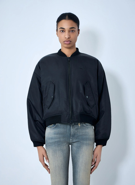  Balenciaga Balenciaga Zip-front Bomber Jacket - Frau Jacken Black S 