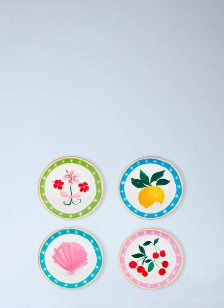  Bitossi Home Bitossi Home Set Of Four Con Amore Side Plates -  Kitchen Multicolour One Size 