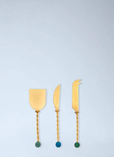  Bitossi Home Bitossi Home Torchon Cheese Knife Set -  Kitchen Gold One Size 