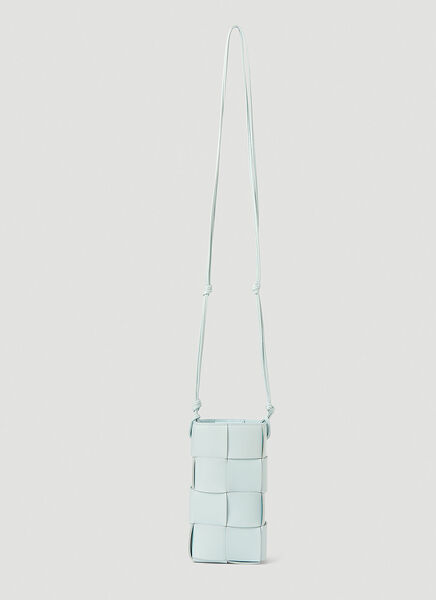  Bottega Veneta Bottega Veneta Cassette Phone Holder - Frau Tech Light Blue One Size 