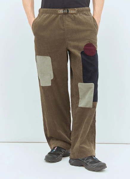  Brain Dead Brain Dead Cord Climber Patchwork Pants - Mann Hosen Green 28 