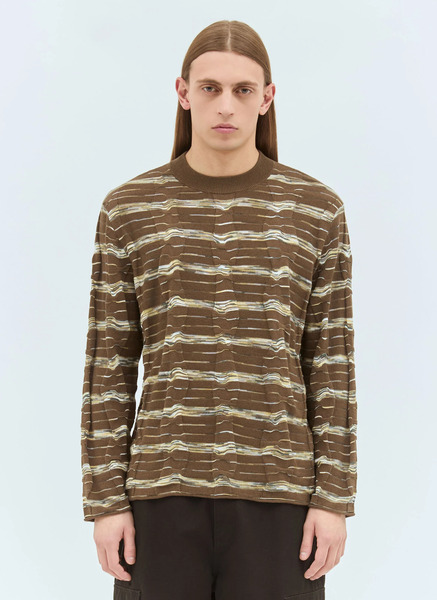  Brain Dead Brain Dead Space-dye Sweater - Mann Strick Brown L 