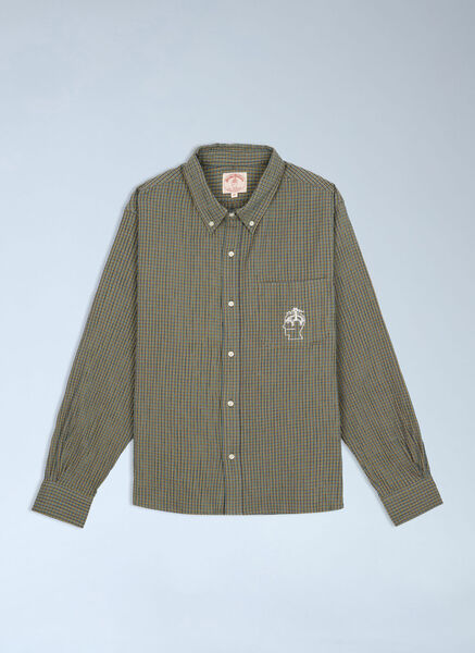  Brain Dead X Brooks Brothers Brain Dead X Brooks Brothers California Check Oxford Button Up Shirt -  Hemden Green Xl 