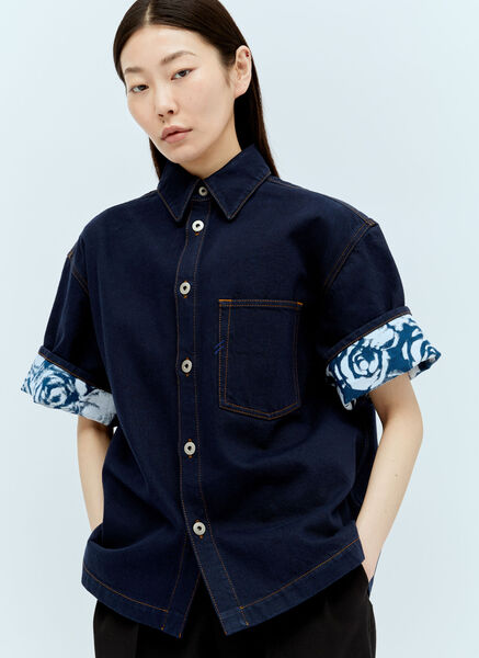  Burberry Burberry Heavyweight Denim Shirt - Frau Hemden Blue S 