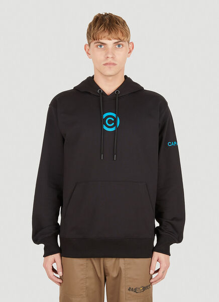  Capasa Milano Capasa Milano Logo Embroidery Hooded Sweatshirt - Mann Sweatshirts Black M 