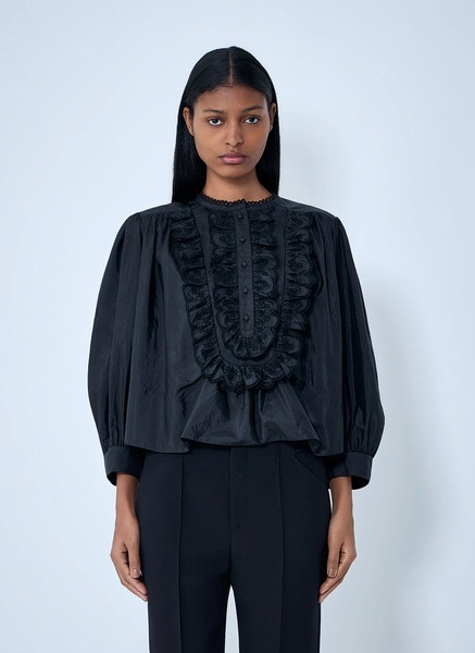  Chloé Chloé Ruffled Detail Blouse - Frau Hemden Black Fr - 40 