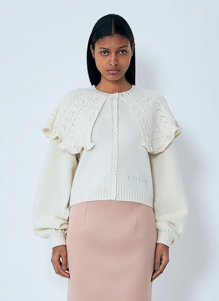  Chloé Chloé Wool-and-cashmere-blend Cardigan - Frau Strick White M 