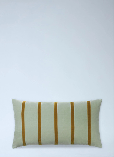  Christina Lundsteen Christina Lundsteen Striped Velvet Accent Cushion -  Textiles Multicolour One Size 