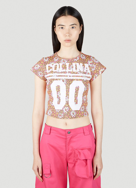  Collina Strada Collina Strada Logo Print Floral T-shirt - Frau T-shirts Multicolour Xs 