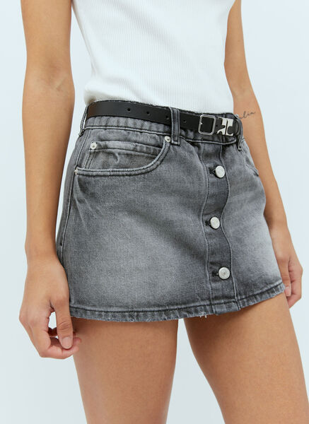  Courrèges Courrèges Trucker Denim Mini Skirt - Frau Röcke Grey Fr - 38 
