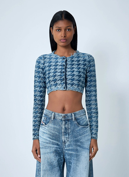  Diesel Diesel M-hella Crop Top - Frau Tops Blue L 