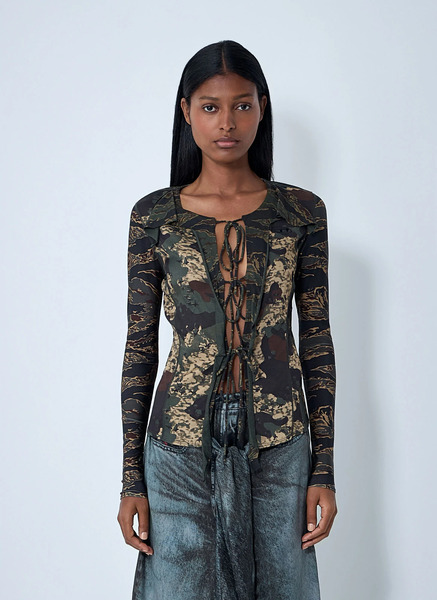  Diesel Diesel T-afry Top - Frau Tops Brown L 
